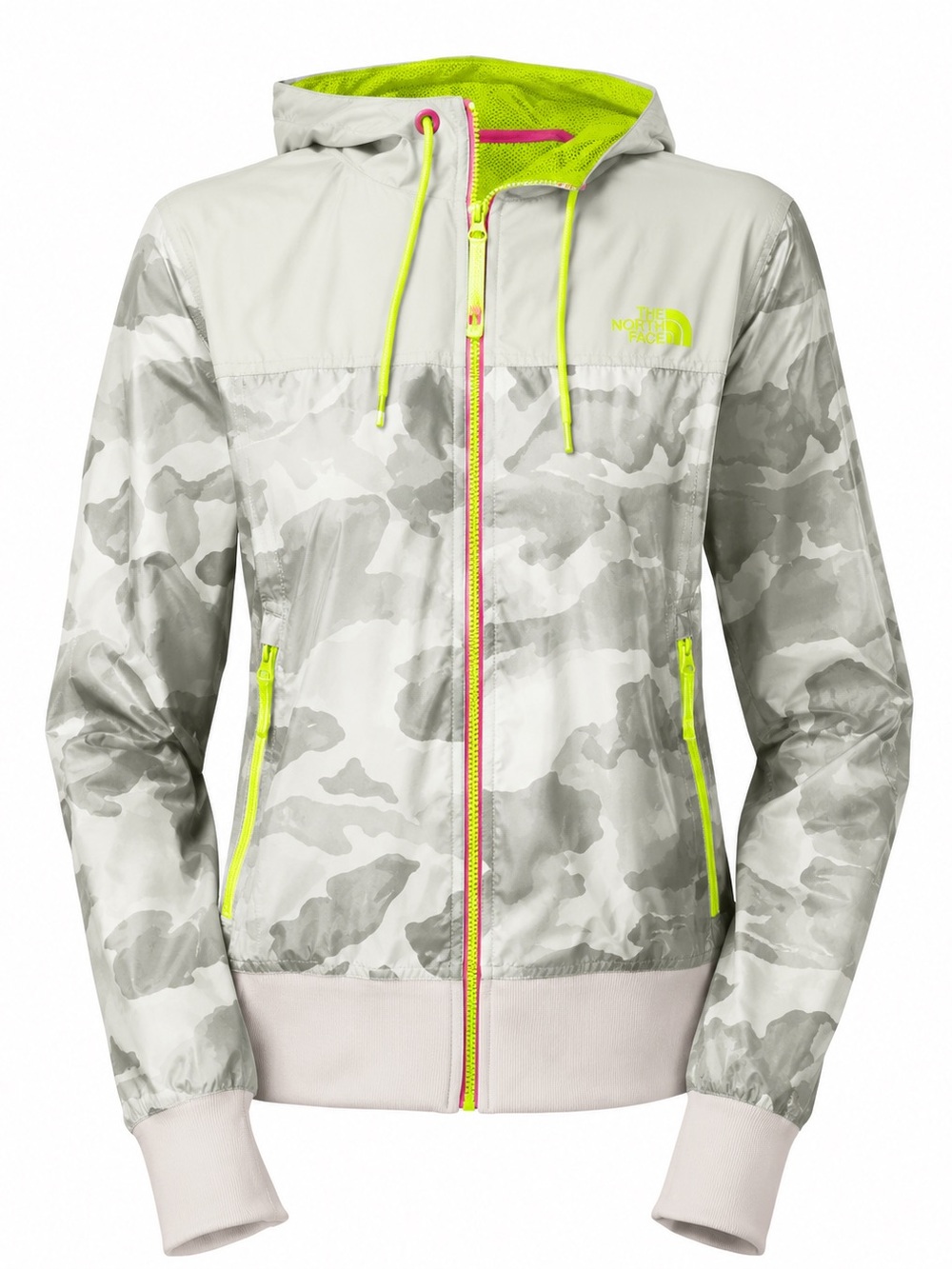 The North Face Women's Grey Camo Hooded All Weather Rain Cyclone Zip Jacket - Picture 3 of 7